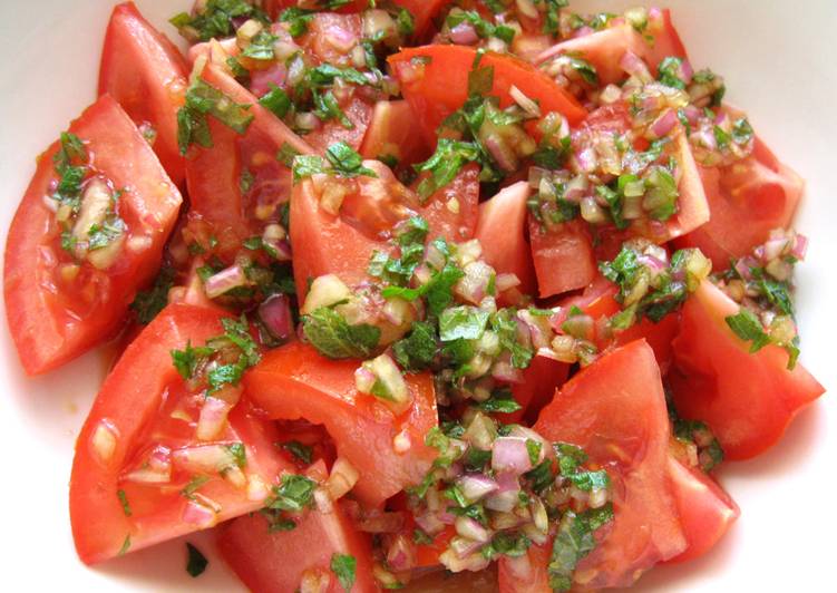 Steps to Make Favorite Tomato &amp; Shiso Salad