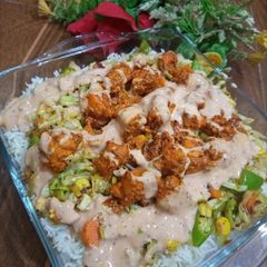 A picture of B.BQ Rainbow rice.