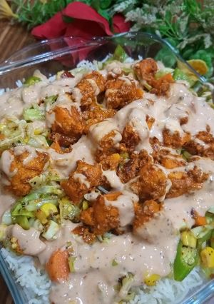 A picture of B.BQ Rainbow rice.