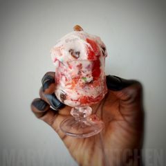 A picture of Watermelon jam ice cream.