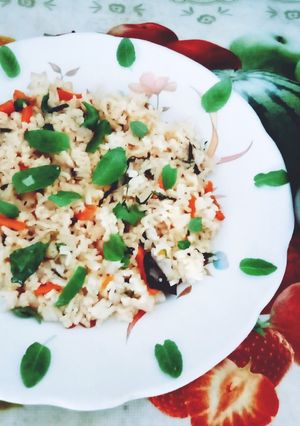 A picture of Herbed Basil Pasto and Basil Pasto yummy vegetable rice.