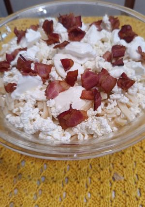 Alföldi sós túrós (Tagliatelle tésztából) recept fotója
