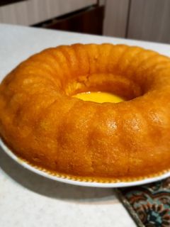 عکسی از دستور کیک خیس کاراملی 💛🧡