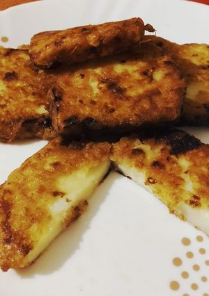 A picture of Fried Milk / Bhaja Dudh.