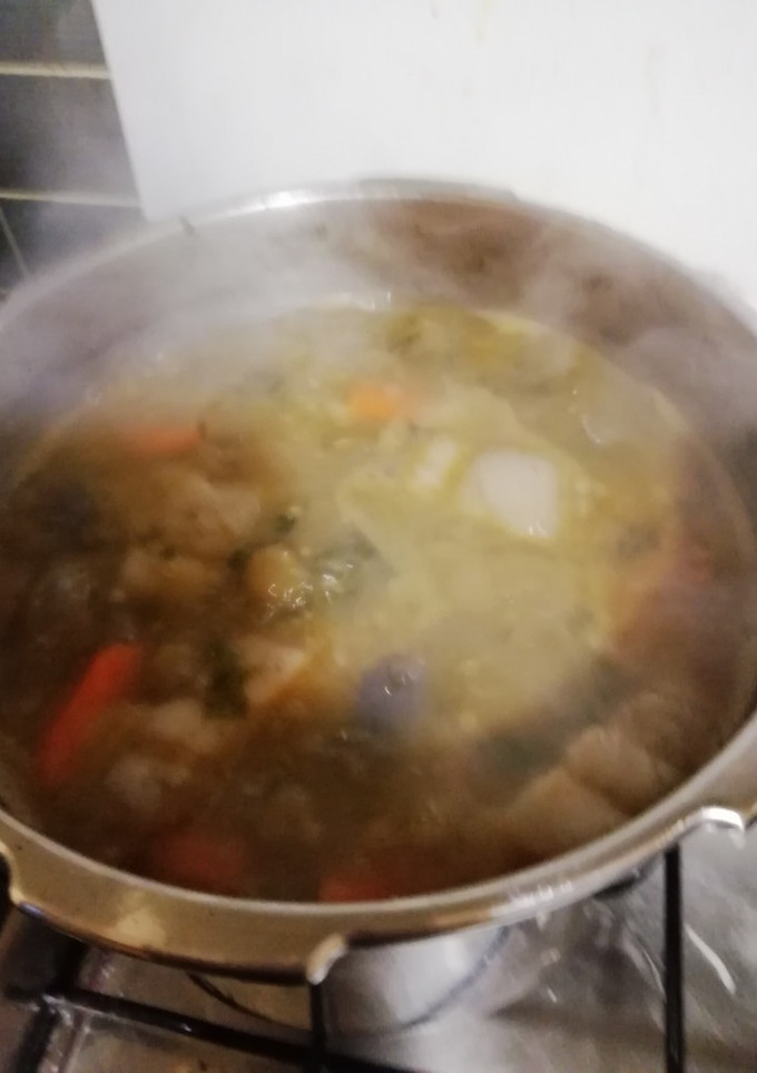 Una foto de Potaje de Lentejas Pardinas con Espinacas👌😋