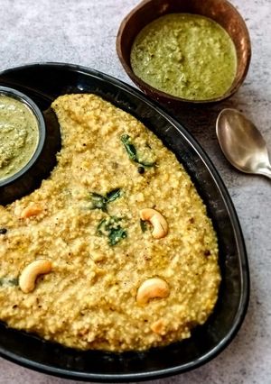A picture of Barnyard Millet/ Kuthiraivali Ven Pongal.
