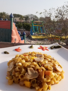 A picture of Tandori mushroom pasta.