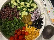 A picture of spinach black beans