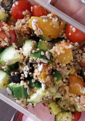 A picture of Quinoa & pumpkin salad.