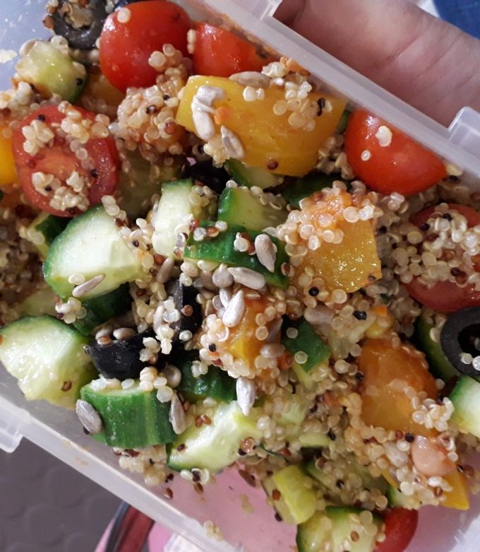 A picture of Quinoa & pumpkin salad.