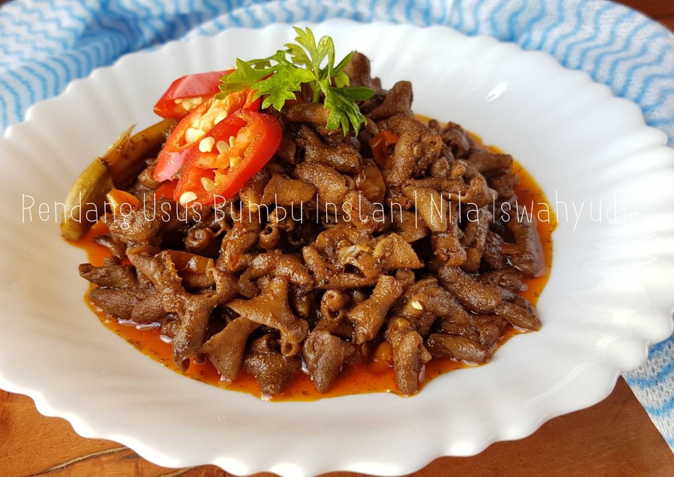 Rendang Usus Bumbu Instan+Bumbu Cemplung