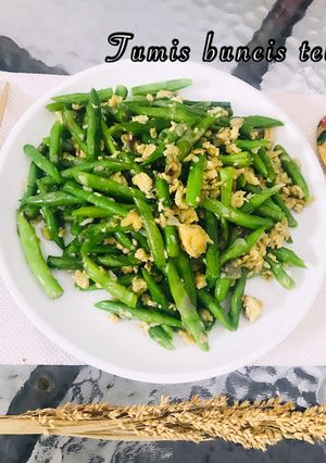 Foto resep Tumis buncis telur (krenyes/garing)