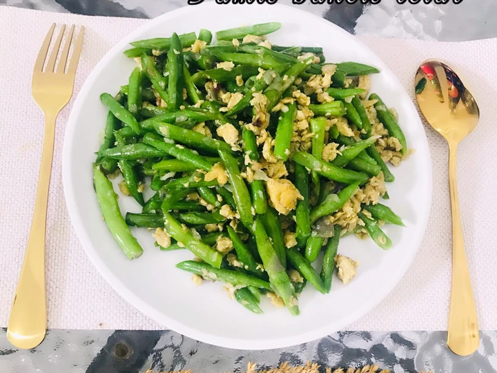 Langkah Mudah untuk Membikin Resep Tumis buncis telur (krenyes/garing) yang Bikin Ngiler Anti Ribet, Lezat
