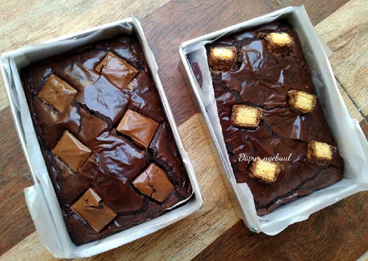 Resep Fudgy Shiny Crust Brownies Anti Gagal