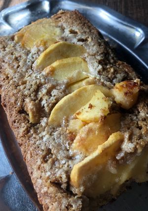 Una foto de Budín integral de manzana y avena