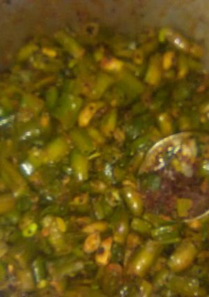 A picture of Bean sabji recipe winter special.