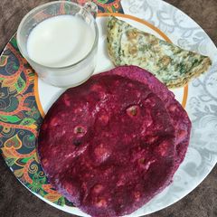A picture of Beetroot Paratha.