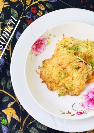 Hình của món Ăn dặm- bánh xèo mì somen.