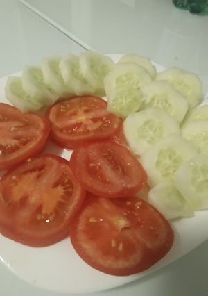 Foto principal de Ensalada de tomate y pepino