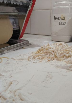 Una foto de Tallarines a la leche. Ideal para niños