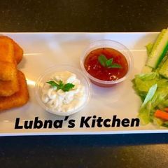 A picture of Fried halloumi.