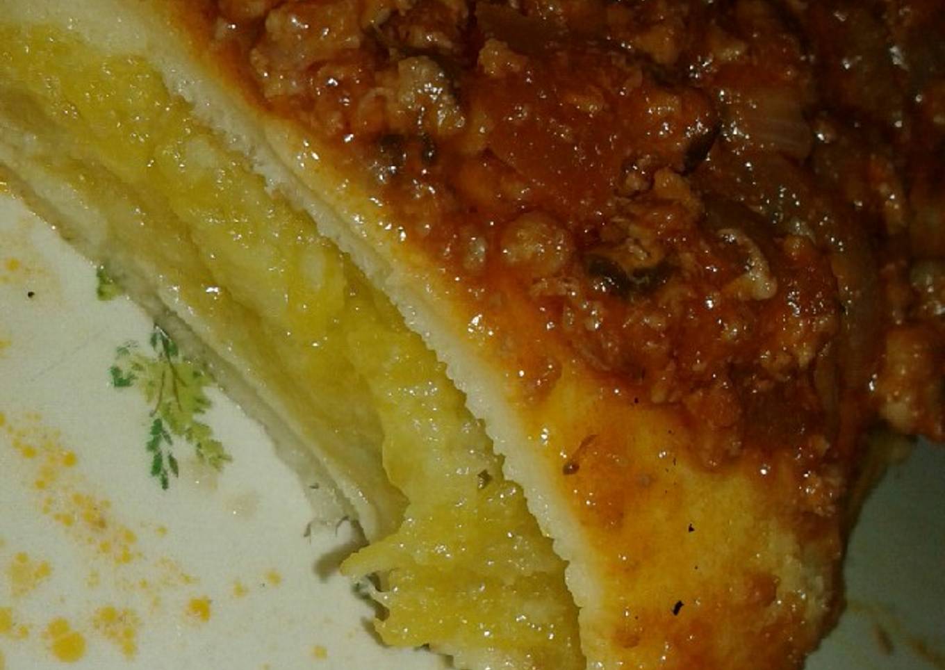 Canelones de coliflor, queso cremoso y Calabaza