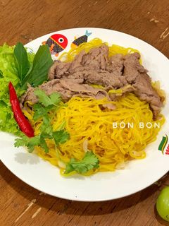 Hình của món Mì Chũ Xào Bò.