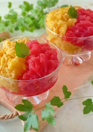 Foto resep Sorbet Nanas Semangka