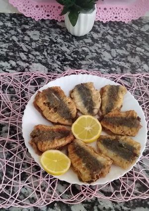 صورة لوصفة سردين مقلي بالدرسة