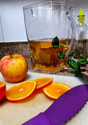 Una foto de Sangria con vino espumoso