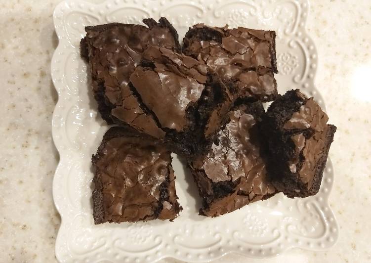 Steps to Prepare Super Quick Homemade Chocolate Fudge Brownies