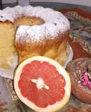 Budín de pomelo rosado
