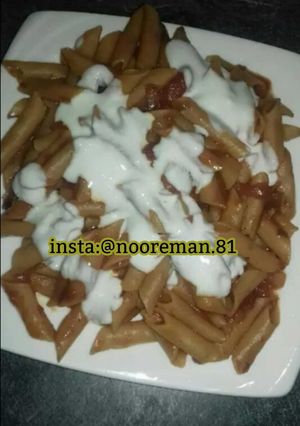 صورة لوصفة مكرونه بنص ساعة بوعاء واحد