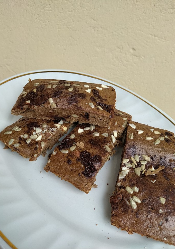 Una foto de Brownie de plátano saludable🍫🍌