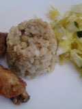 Risoto de arroz integral feito a olho 😶, mas ficou show 😋😍