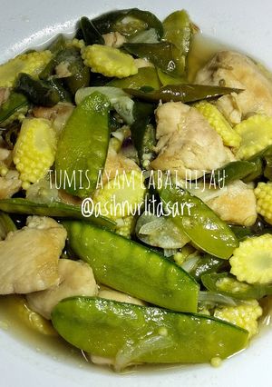 Foto resep Tumis Ayam Cabai Hijau