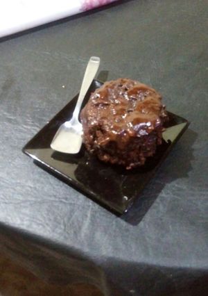 Una foto de Volcán de chocolate 🍫 al microondas