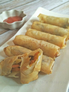 A picture of Vegetables Spring Rolls.