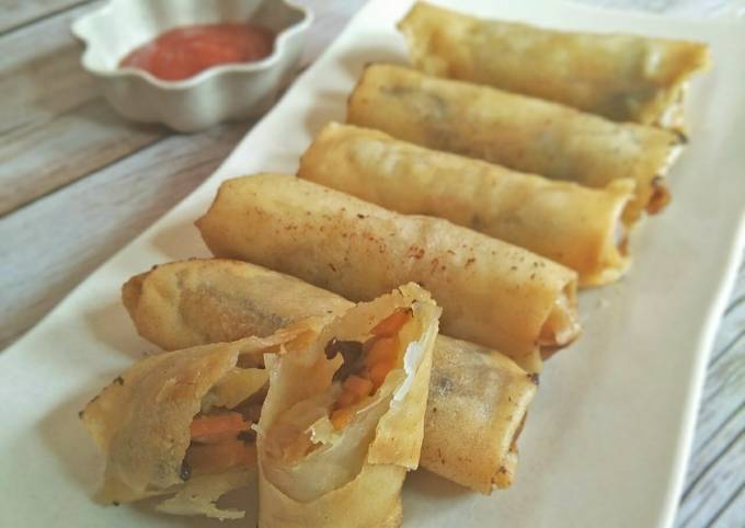 Recipe of Super Quick Homemade Vegetables Spring Rolls