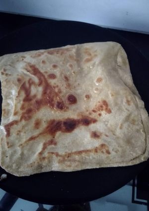 A picture of Crispy square paratha.