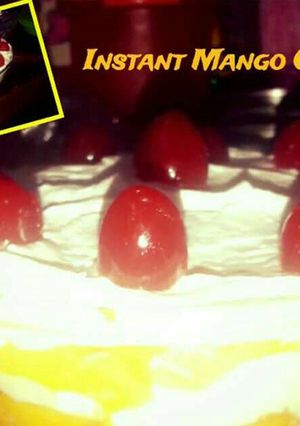 A picture of Instant mango cake.