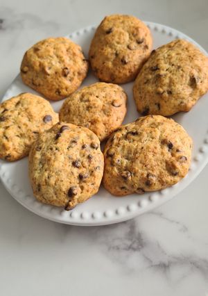 Une photo de Cookies banane 🍌 et chocolat 🍫