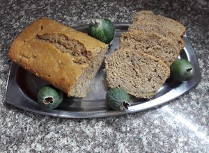 Una foto de Budín de guayaba