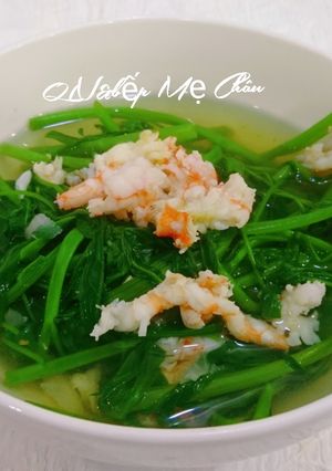 Hình của món Canh rau muống nấu tôm.