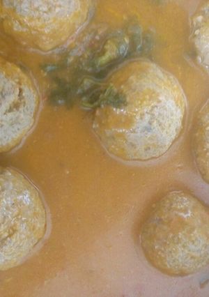 Una foto de Albóndigas con queso oaxaca a la Mario, s