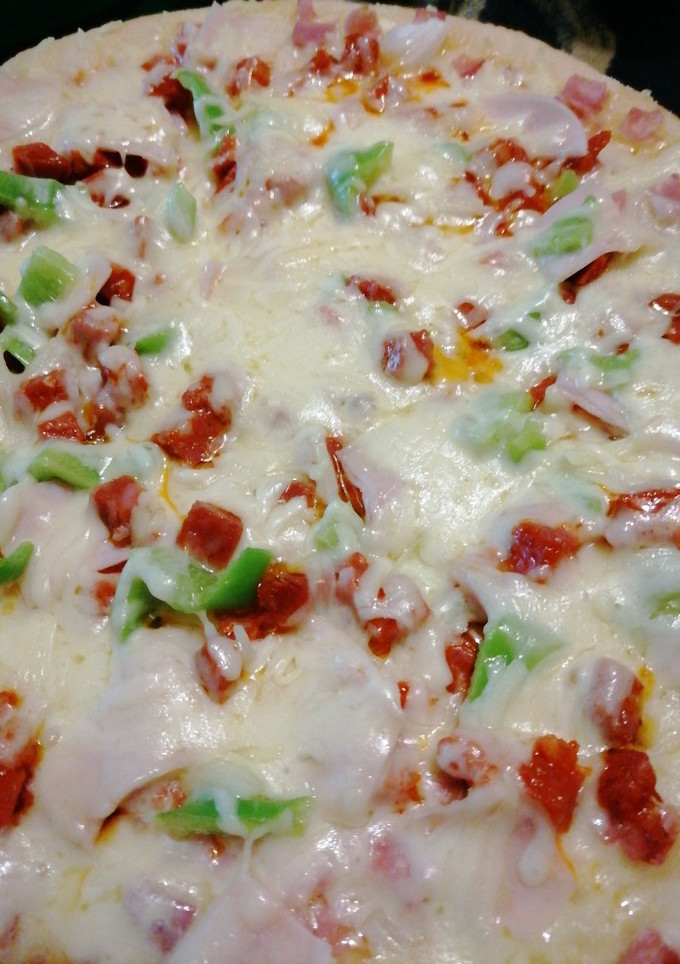 Una foto de Pizza altus sin bacon al microondas