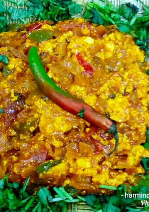 A picture of Paneer Capsicum bhurji.