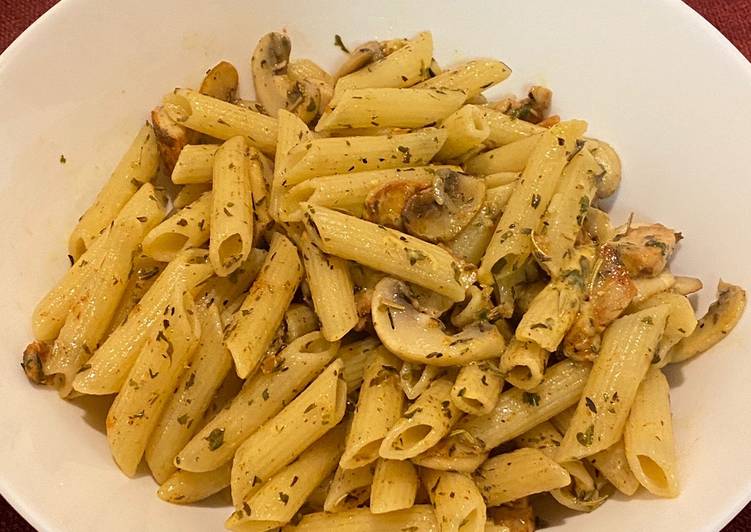 Mushroom penne pasta