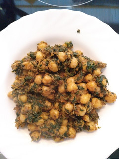 Una foto de Garbanzos con Espinacas