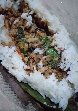 Foto resep Nasi bakar isi pindang tongkol